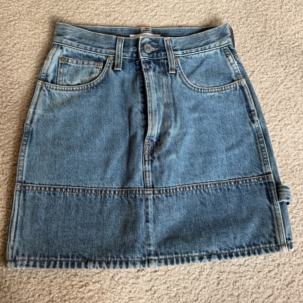 Helmut Lang Femme Utility denim mini skirt